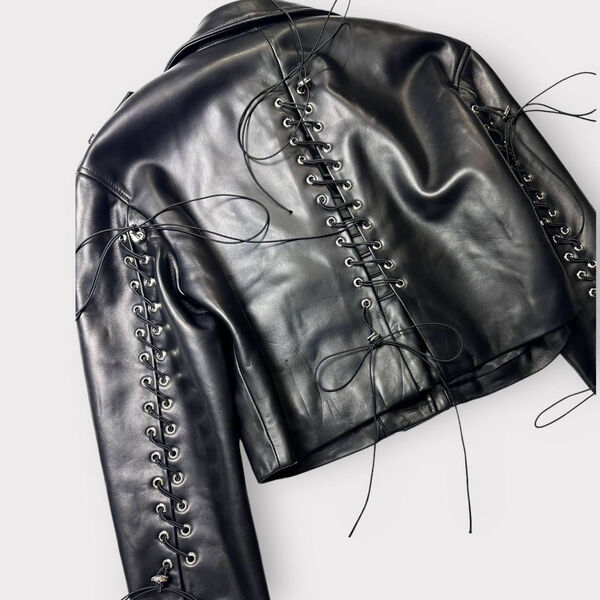 Куртка Balenciaga женский кожа черный 159653-2
