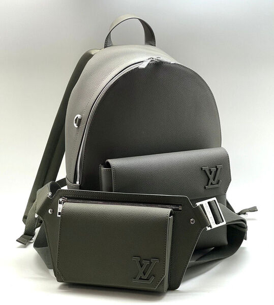 Рюкзак Louis Vuitton женский кожа болотный 93359