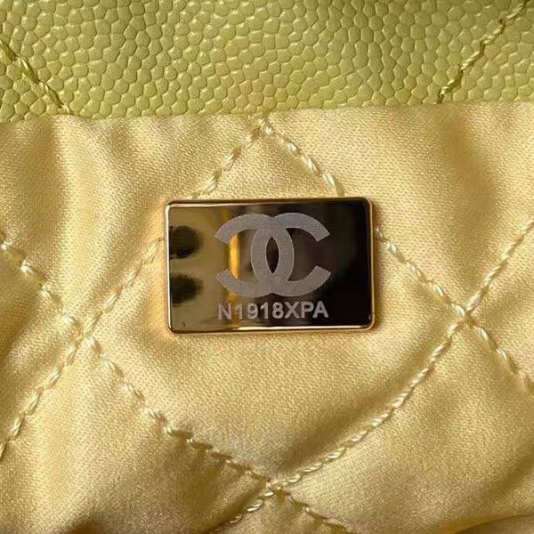 Сумка Chanel 22 женский кожа горчичный 126354-9