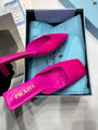 Шлепки Prada женский бордовый 148239-3