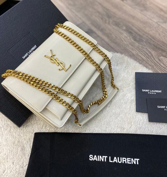 Сумка Saint Laurent женский кожа белый 77413-3