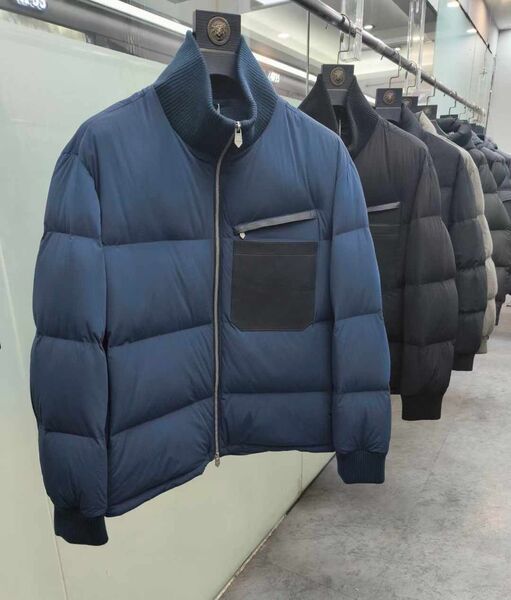 Мужской пуховик Hermès мужской синий 167814-5