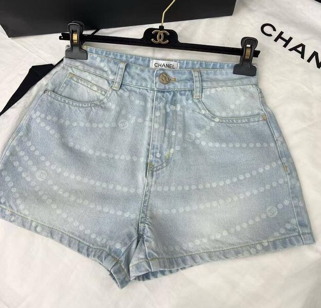 Шорты Chanel женский джинса бирюзовый 185256