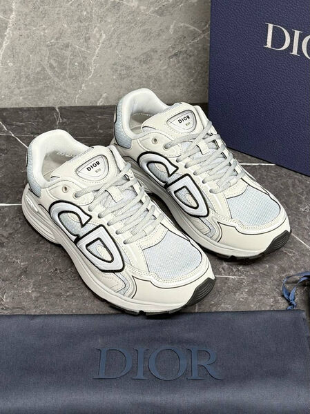 Мужские кроссовки Christian Dior мужской кожа графитовый 190376-2
