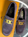 Мужские лоферы Tods мужской замша фиолетовый 171299-5