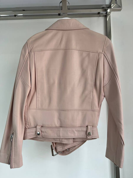 Куртка Acne Studios женский кожа розовый 141917-2