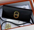 Сумка Hermèschaine D'ancre Wallet To Go женский кожа swift черный 131448