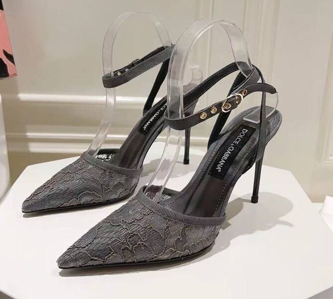Туфли Dolce & Gabbana женский текстиль графитовый 150154