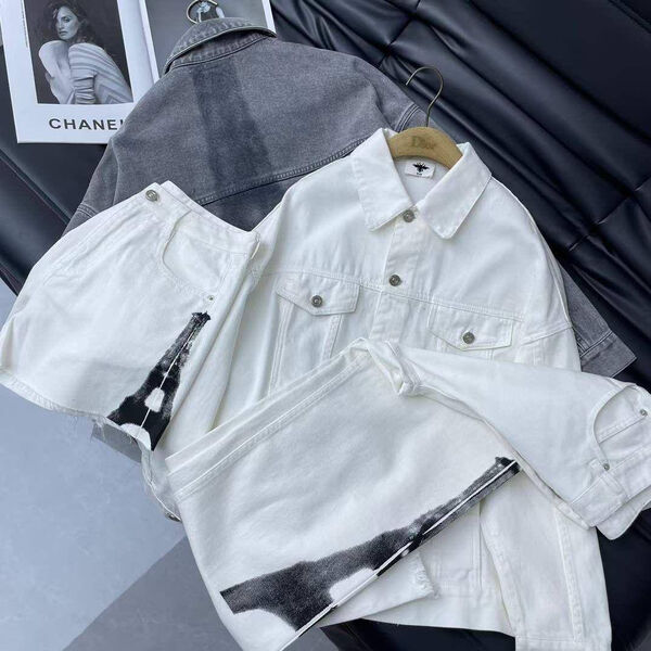 Куртка джинсовка Christian Dior женский джинса белый 147373-3