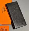Мужской портмоне Hermès мужской кожа черный 154027-1