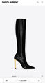 Сапоги Saint Laurent женский кожа черный 129573-2