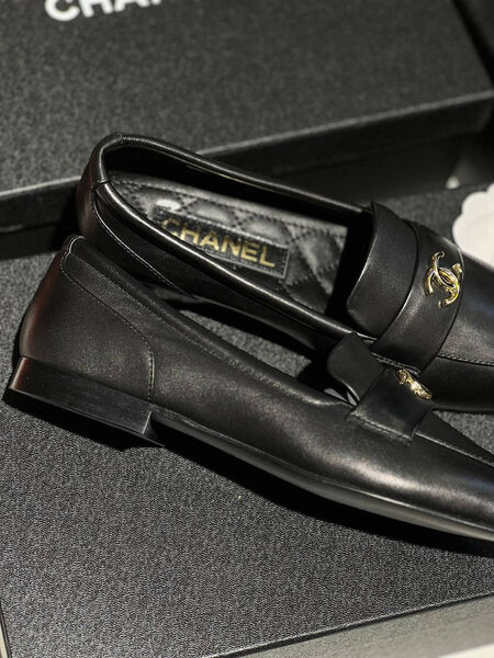 Лоферы Chanel женский кожа черный 146288-3