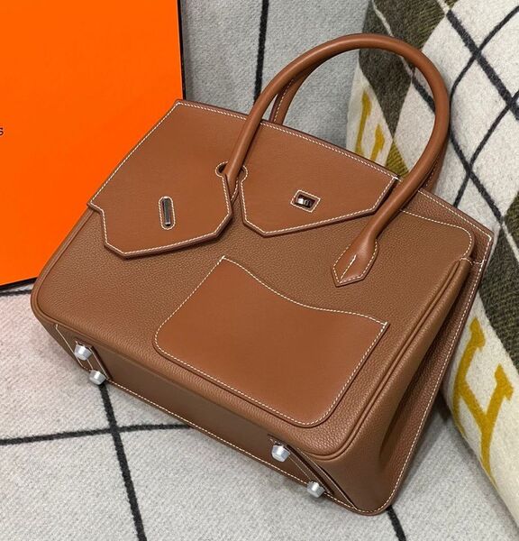 Сумка Hermès Birkin En Desordre женский кожа бежевый 119953