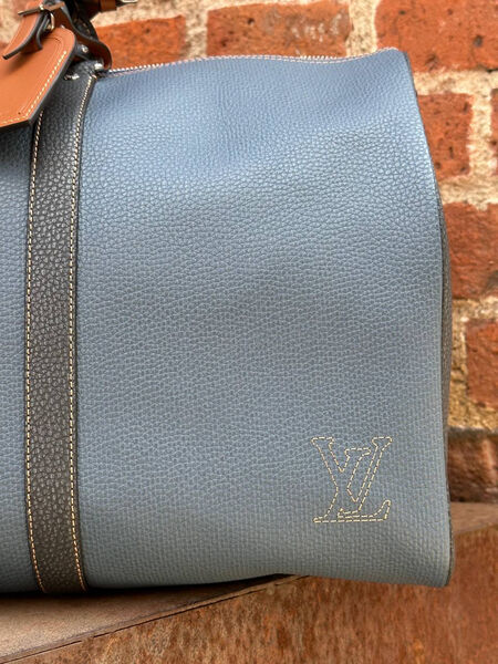 Дорожная сумка Louis Vuitton мужской кожа синий 133865-4