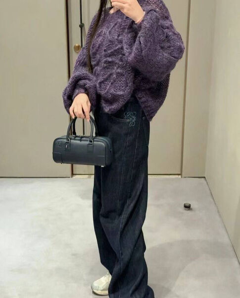 Свитер Loewe женский вязаная ткань фиолетовый 199104-2