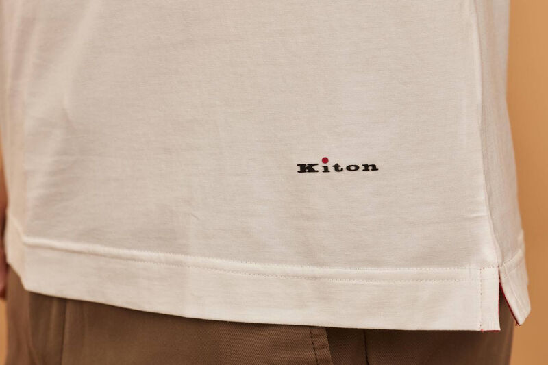 Мужская футболка Kiton мужской белый 178046-4