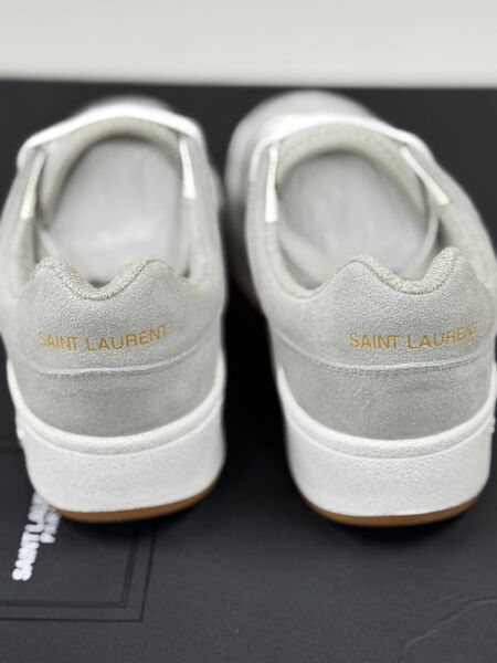 Кеды Saint Laurent женский замша графитовый 182954-5