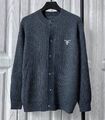 Мужской кардиган Prada мужской вязаная ткань графитовый 126824-1