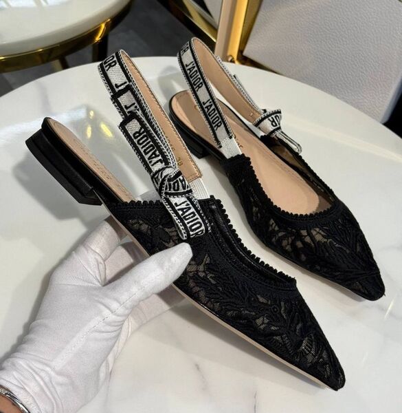 Туфли Christian Dior женский сетка черный 190957