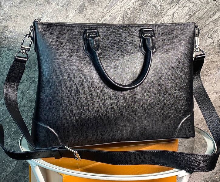 Мужской портфель Louis Vuitton мужской кожа черный 169292