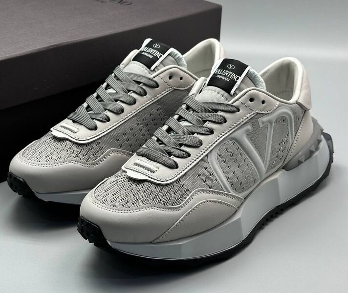 Мужские кроссовки Valentino мужской текстиль графитовый 190731