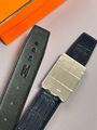 Мужской ремень Hermès мужской кожа синий 152867-5