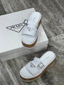 Шлепки Prada женский кожа белый 116700-9