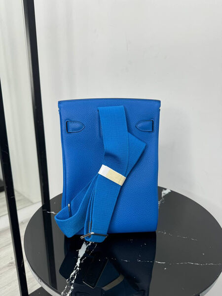 Мужская сумка слинг Hermès мужской кожа бирюзовый 193866