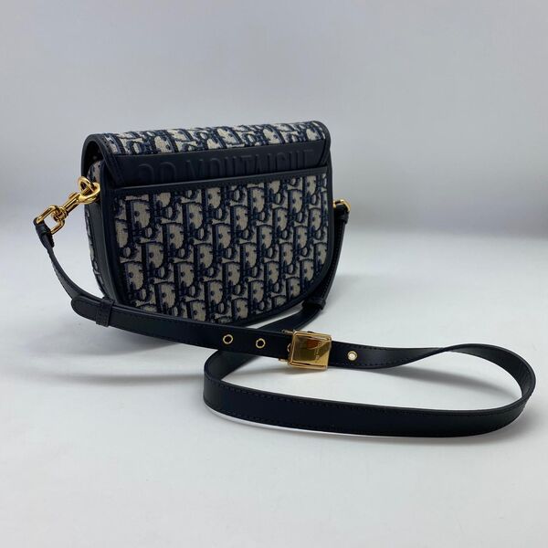 Сумка Christian Dior Bobby средняя женский жаккард dior oblique синий 74416-2