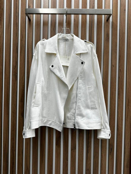 Куртка Brunello Cucinelli женский джинса белый 141799-3
