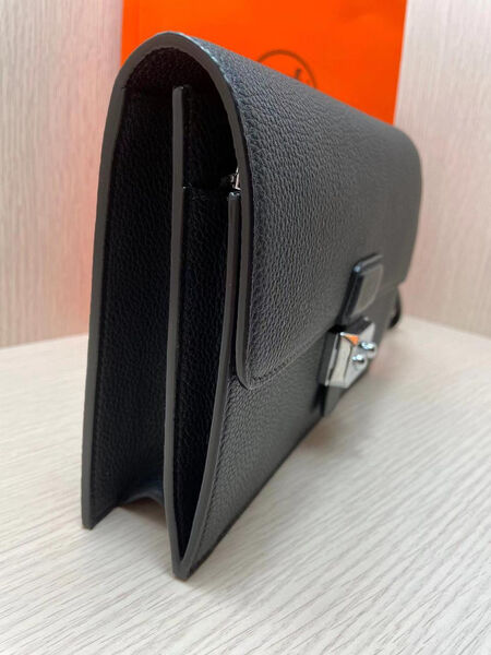 Мужской клатч Hermès мужской кожа черный 107720-5