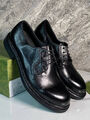 Мужские туфли Gucci мужской кожа черный 171571-4
