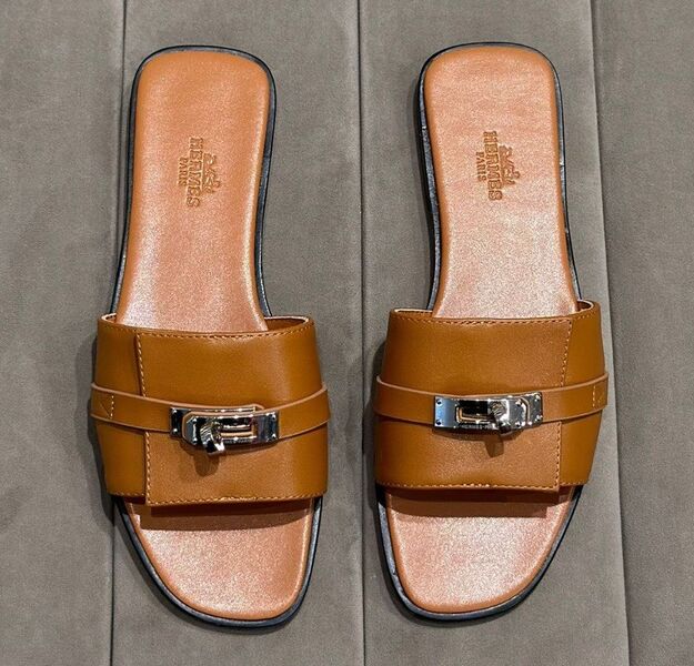 Шлепки Hermès женский кожа 112902
