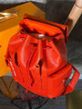 Мужской рюкзак Louis Vuitton мужской кожа бордовый 171416-4