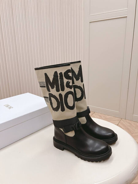 Сапоги Christian Dior женский кожа бежевый 163161-3