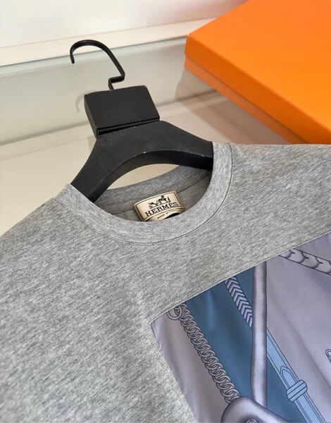 Мужская футболка Hermès мужской графитовый 178289-4