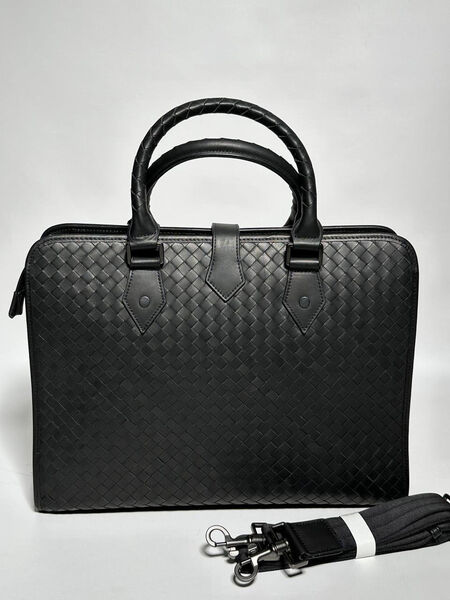 Мужской портфель Bottega Veneta мужской кожа черный 132084-5