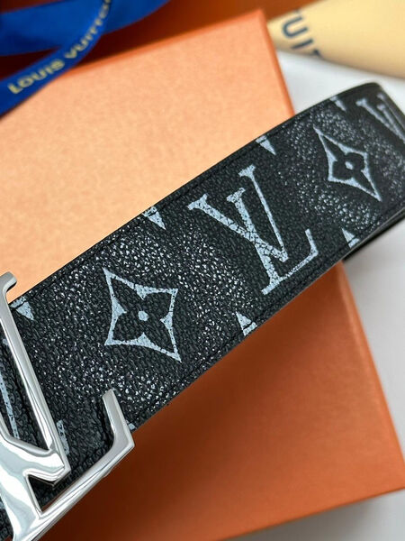 Мужской ремень Louis Vuitton мужской кожа черный 107684-3