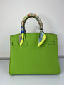 Сумка Hermès Birkin 30 женский кожа болотный 140081-3