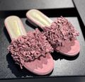 Шлепки Chanel женский замша розовый 185904-1