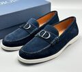 Мужские лоферы Christian Dior мужской замша синий 190703-1