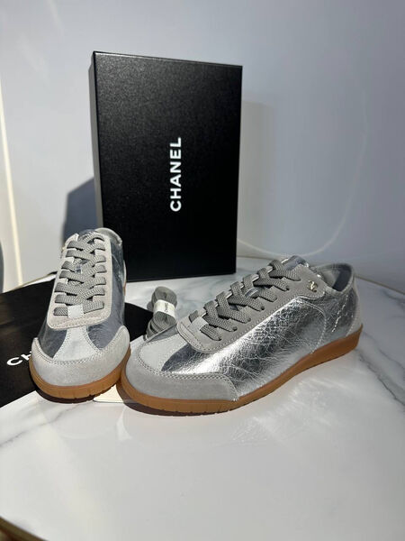 Кеды Chanel женский кожа графитовый 182934