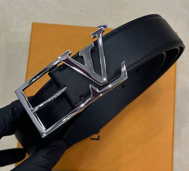 Мужской ремень Louis Vuitton мужской кожа черный 176140