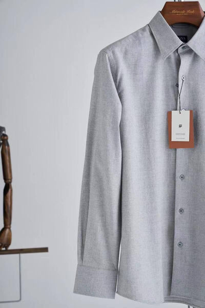 Мужская рубашка Zegna мужской графитовый 133347-2
