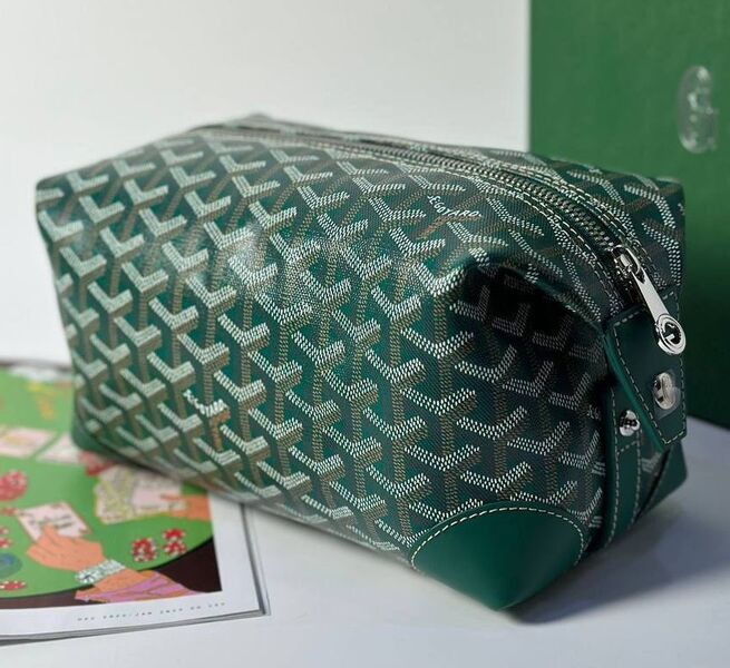 Косметичка Goyard женский кожа болотный 156915