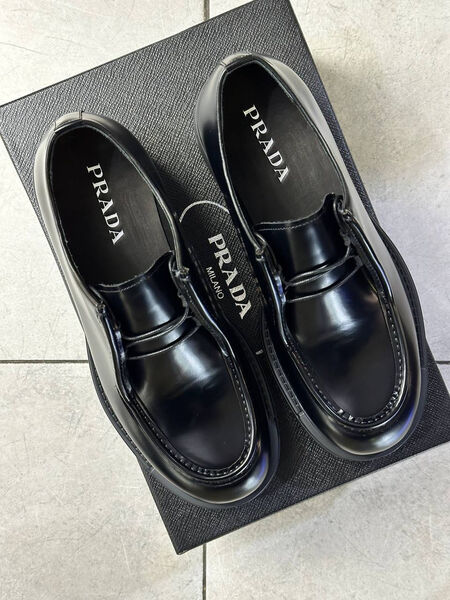 Мужские туфли Prada мужской кожа черный 170960-5