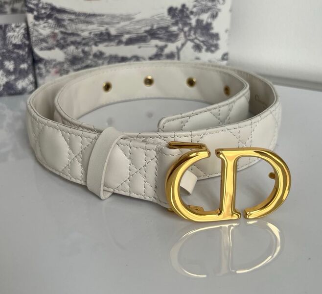 Женский ремень Christian Dior женский кожа белый 139208