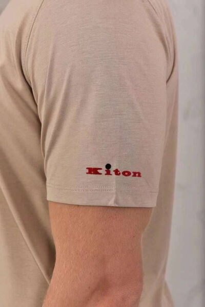Мужская футболка Kiton мужской бежевый 155163-5
