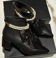 Ботильоны Chanel женский кожа черный 159437-1