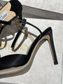 Босоножки Jimmy Choo женский сатин черный 138752-3